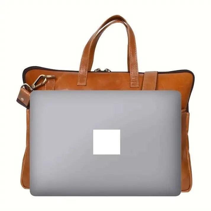 ARDAN Genuine Leather 15Inch Laptop Bag for Men, Sleek Design Office Bag (AL13A)(Brown Color) Ardan Lifestyle