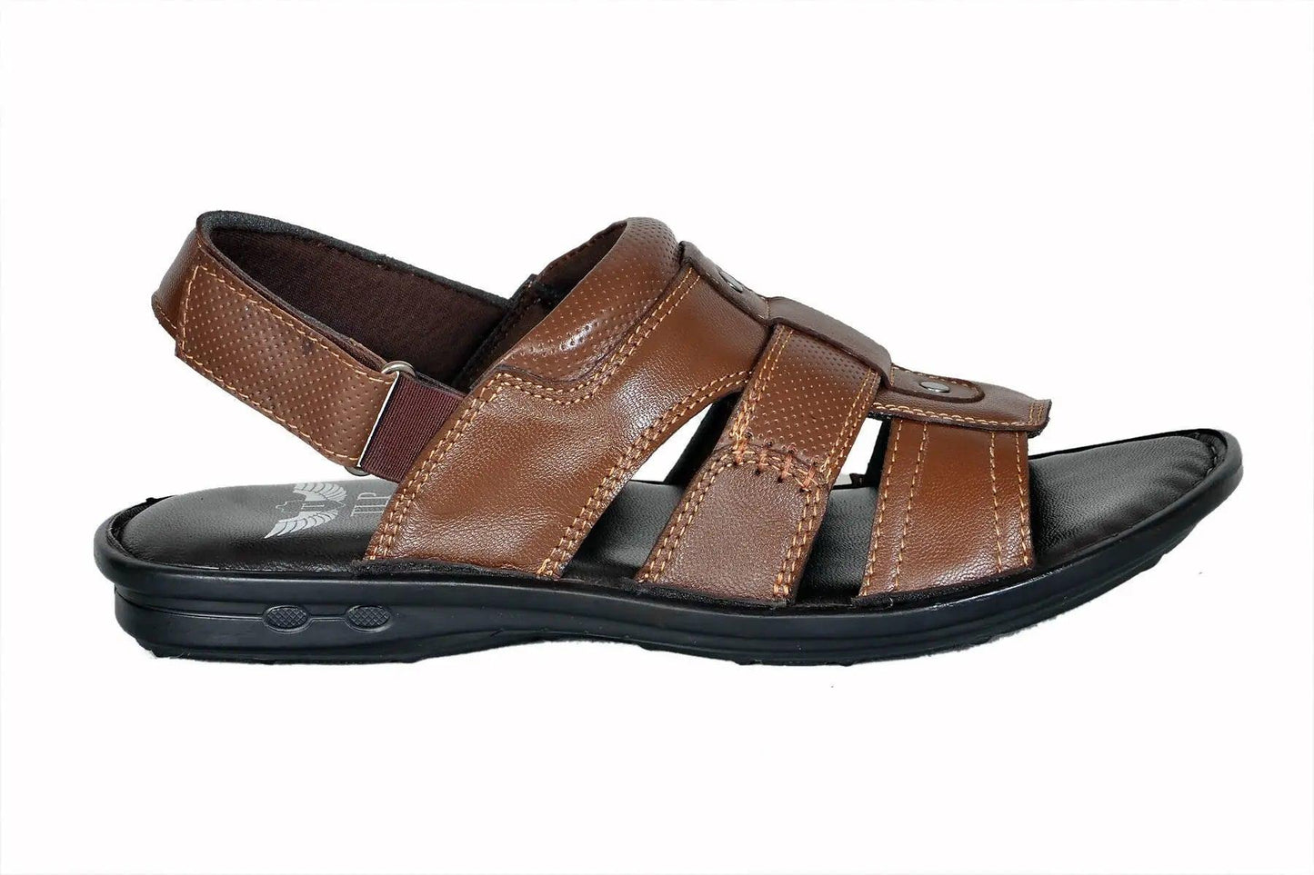 TLP Genuine Leather Sandals for Men Dual Colour – Black and Brown TLP International