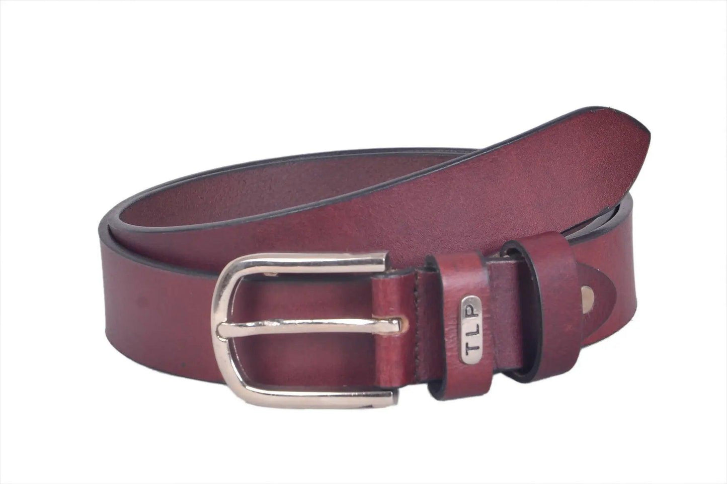 TLP Men's GENUINE Leather Formal Belts(Colour-Maroon)(BELT-10009) TLP International