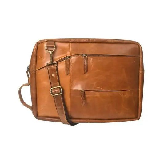  Genuine Leather 14 Inch Laptop Bag for Men, Sleek Design Bag