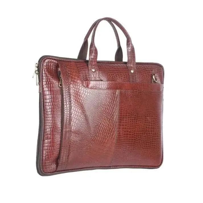 Genuine Leather 15.6 Inch Laptop Bag for Men, Sleek Design Bag