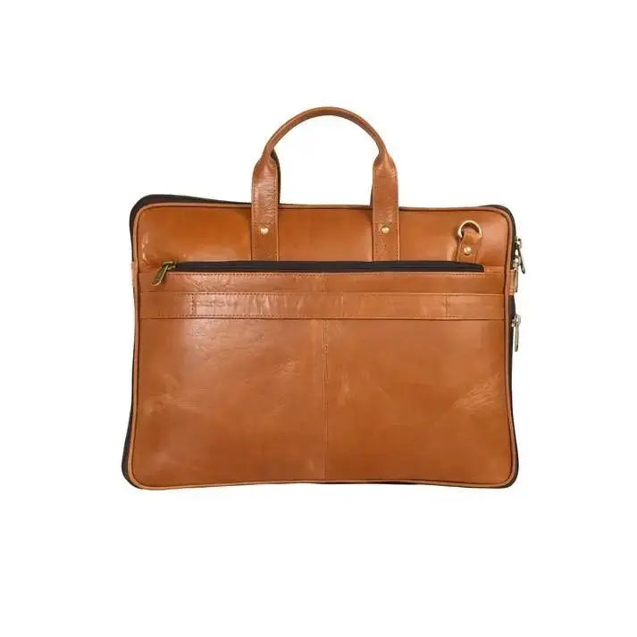 Genuine Leather 15.6 Inch Laptop Bag for Men, Sleek Design Bag
