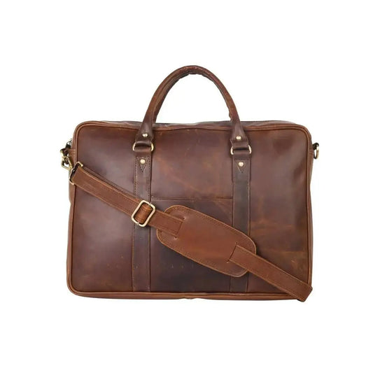 Genuine Leather 15.6 Inch Laptop Bag for Men, Sleek Design Bag 