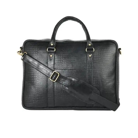 Genuine Leather 15.6 Inch Laptop Bag for Men, Sleek Design Bag 