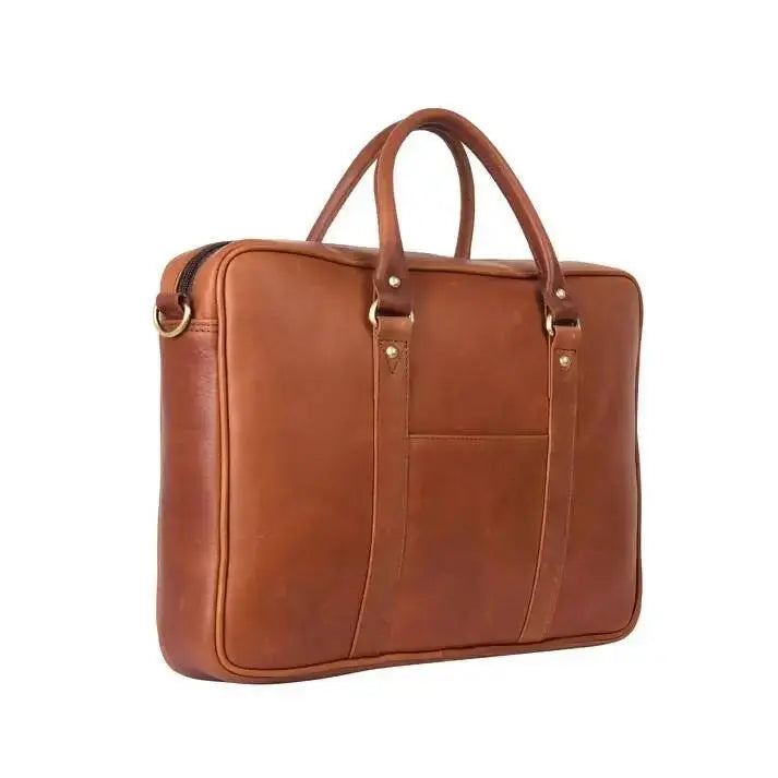 Genuine Leather 15.6 Inch Laptop Bag for Men, Sleek Design Bag