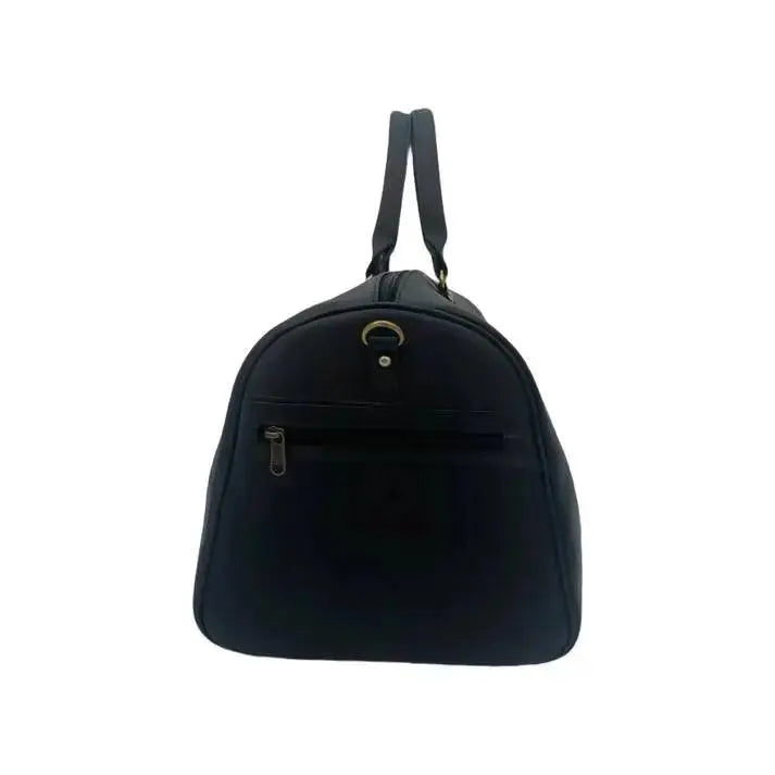 Ardan Genuine Leather Duffle Bag with Shoe Compartment Large Size 40 Liters (AL105) Colour Black