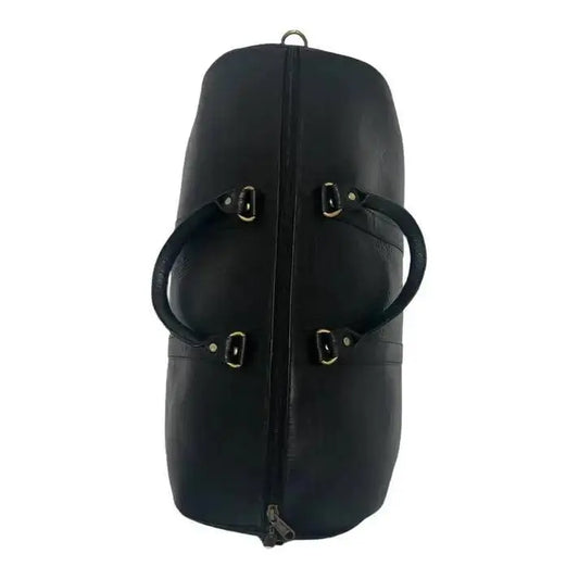 Genuine Leather Duffle Bag with Shoe Compartment 