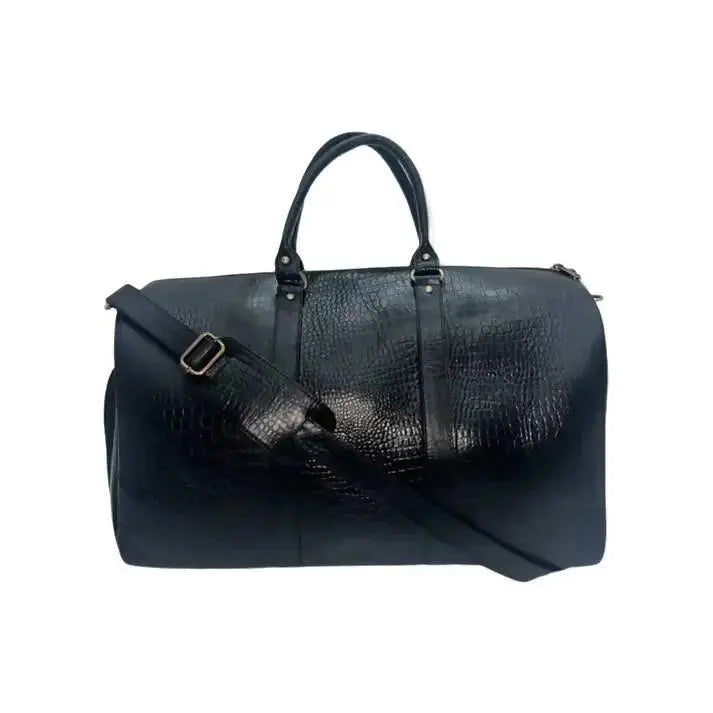  Genuine Leather Duffle Bag with Shoe Compartment 