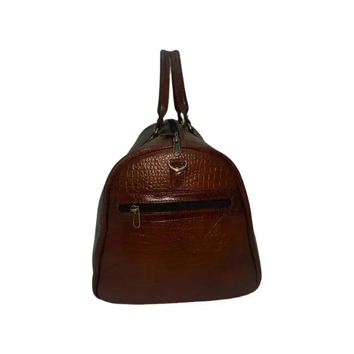  Genuine Leather Duffle Bag with Shoe Compartment 
