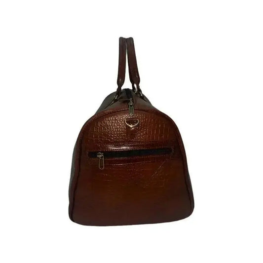  Genuine Leather Duffle Bag with Shoe Compartment 