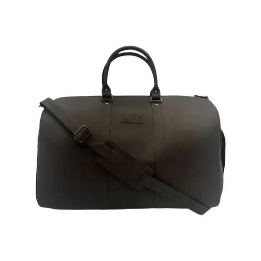  Genuine Leather Duffle Bag with Shoe Compartment 