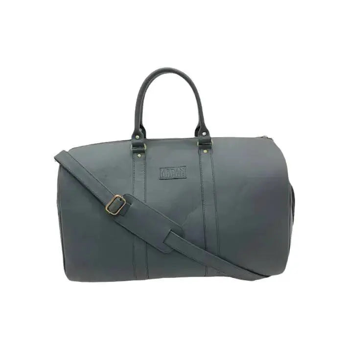  Genuine Leather Duffle Bag with Shoe Compartment 