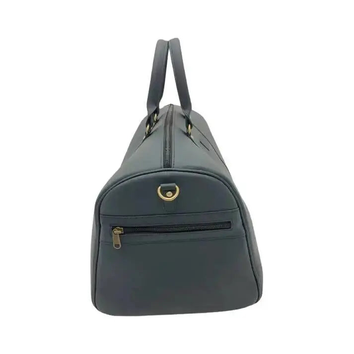  Genuine Leather Duffle Bag with Shoe Compartment 