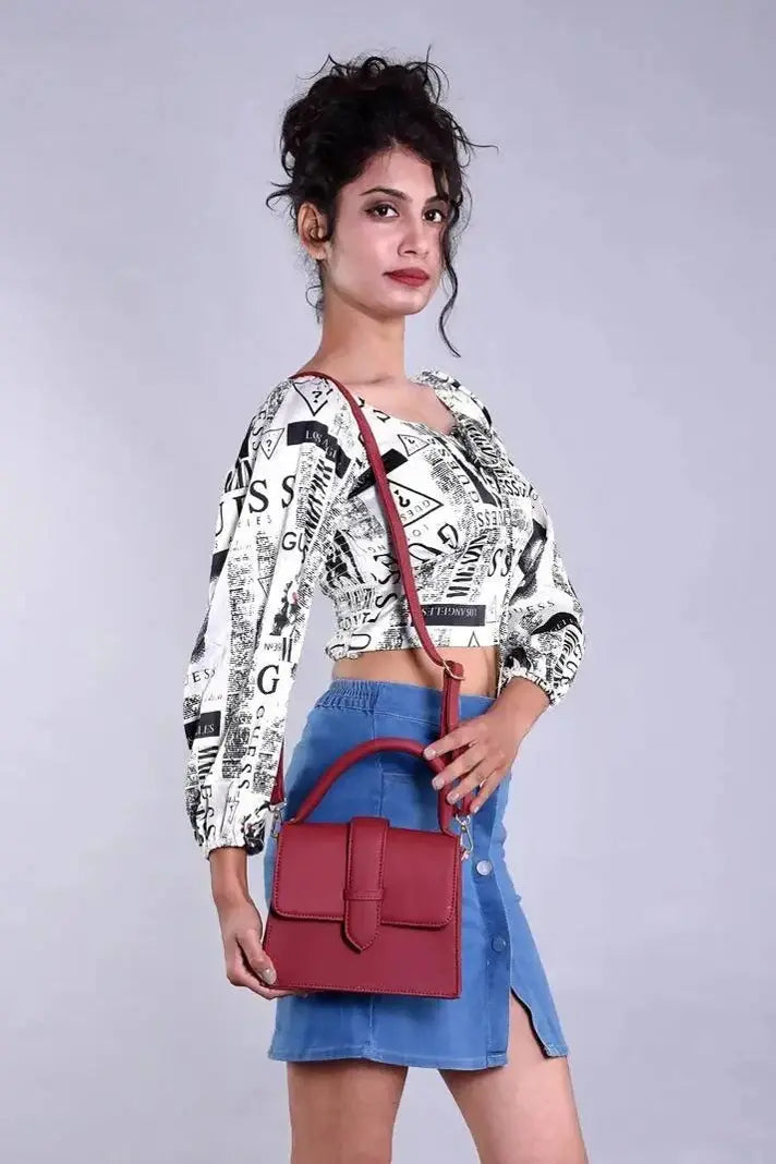  Genuine Leather Sling Bag/Handbag for Girls