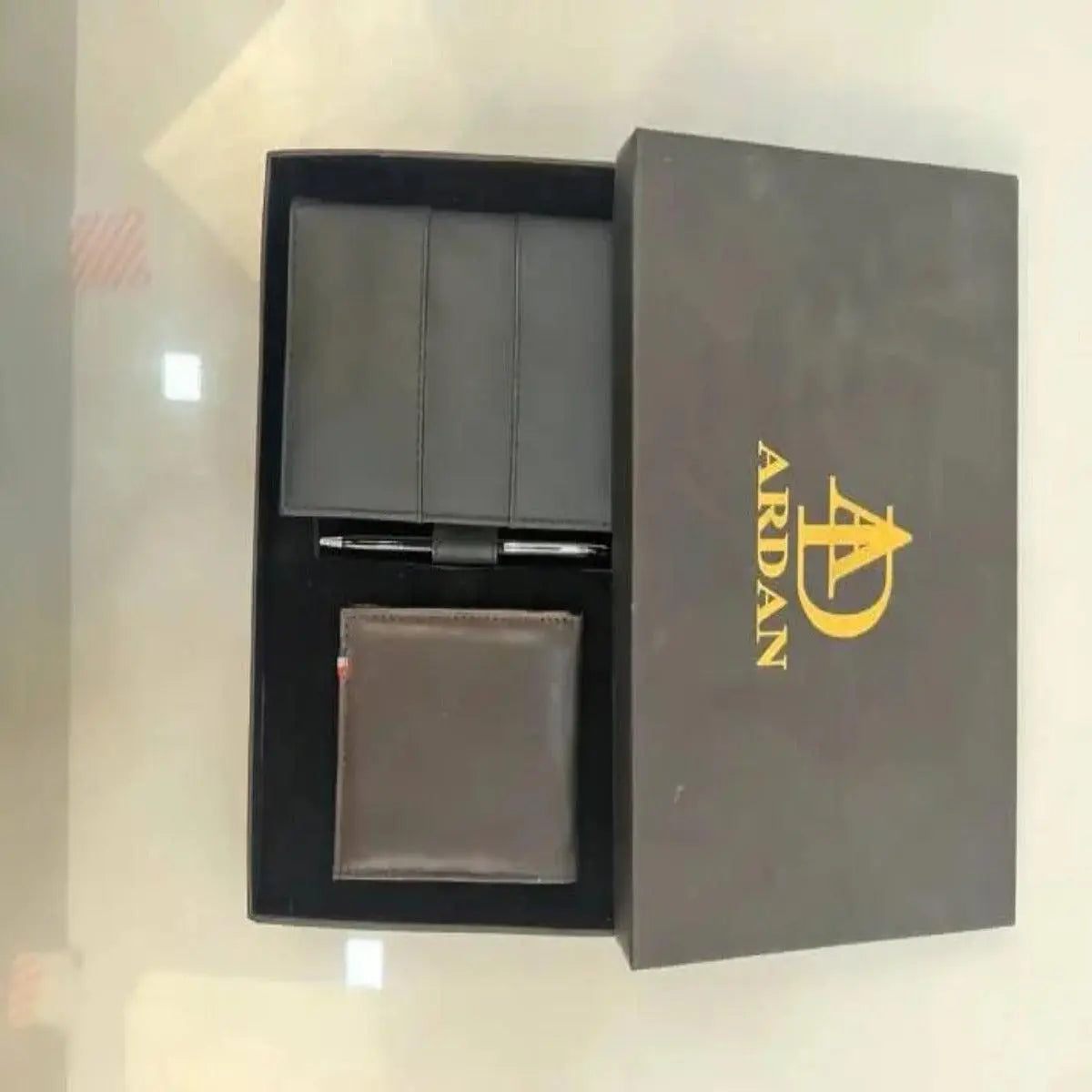 Leather Corporate Gift Set Include Leather Diary Cover, Diary, Wallet and Pen Combo