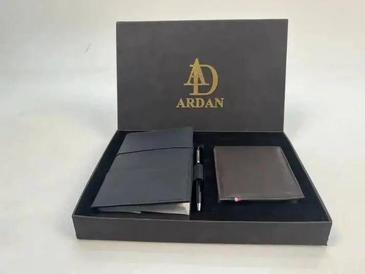 Leather Corporate Gift Set Include Leather Diary Cover, Diary, Wallet and Pen Combo