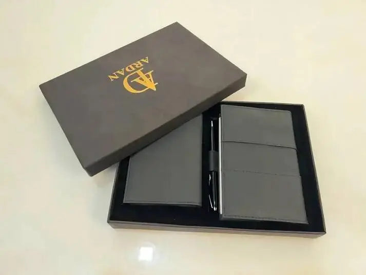 Leather Corporate Gift Set Include Leather Diary Cover, Diary, Wallet and Pen Combo