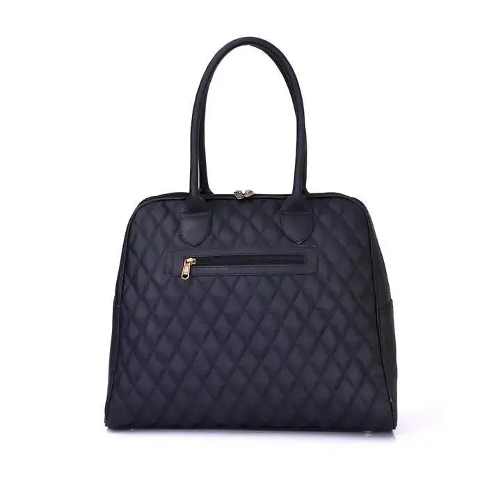  Genuine Leather Quilted 15.6Inches Big Office Tote Bag/Travel Bag/ Hand Bag/ Sling Bag For Women