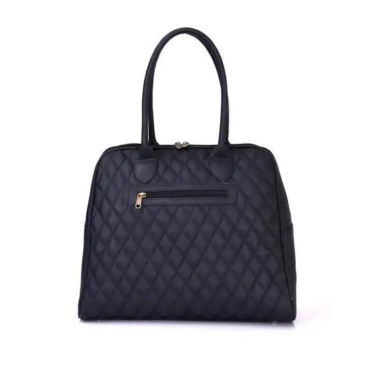  Genuine Leather Quilted 15.6Inches Big Office Tote Bag/Travel Bag/ Hand Bag/ Sling Bag For Women