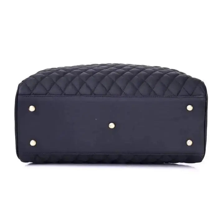  Genuine Leather Quilted 15.6Inches Big Office Tote Bag/Travel Bag/ Hand Bag/ Sling Bag For Women