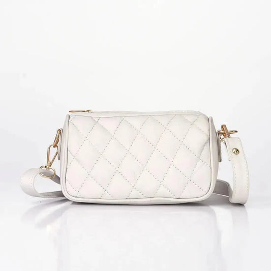  Genuine Leather Quilted Sling Bag for Girls/Women/Ladies