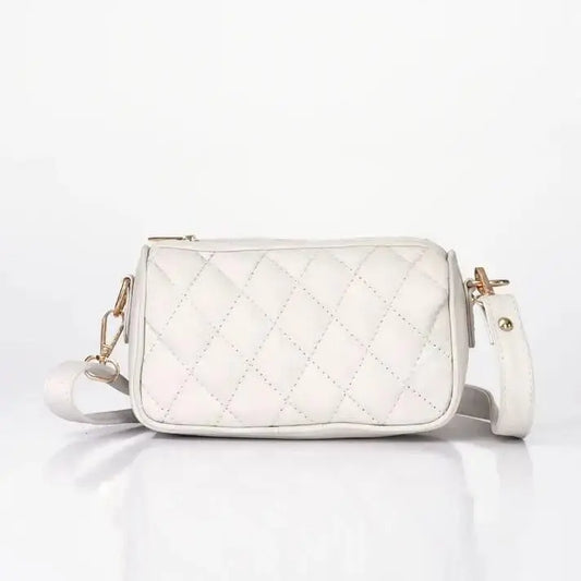  Genuine Leather Quilted Sling Bag for Girls/Women/Ladies
