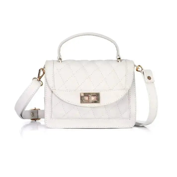  Genuine Leather Quilted Sling Bag For Women 