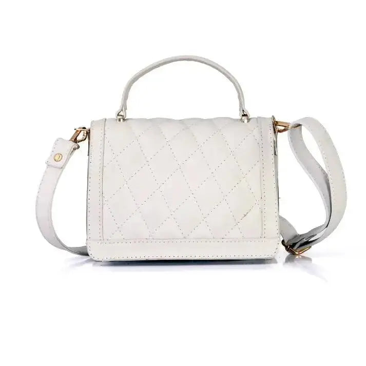  Genuine Leather Quilted Sling Bag For Women 