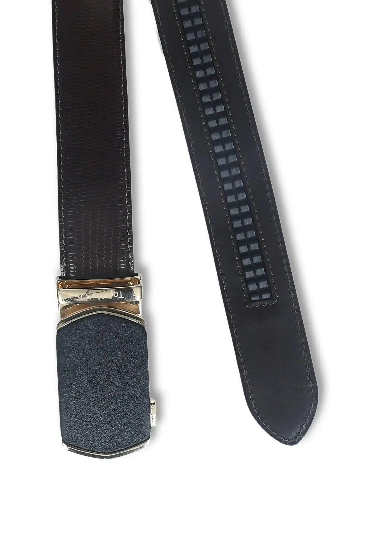 Top Notch: Adjustable Leather Belt - Fits Up to 44" Waist, Magnetic Buckle, Auto-Lock Colour Tan (TP0062)