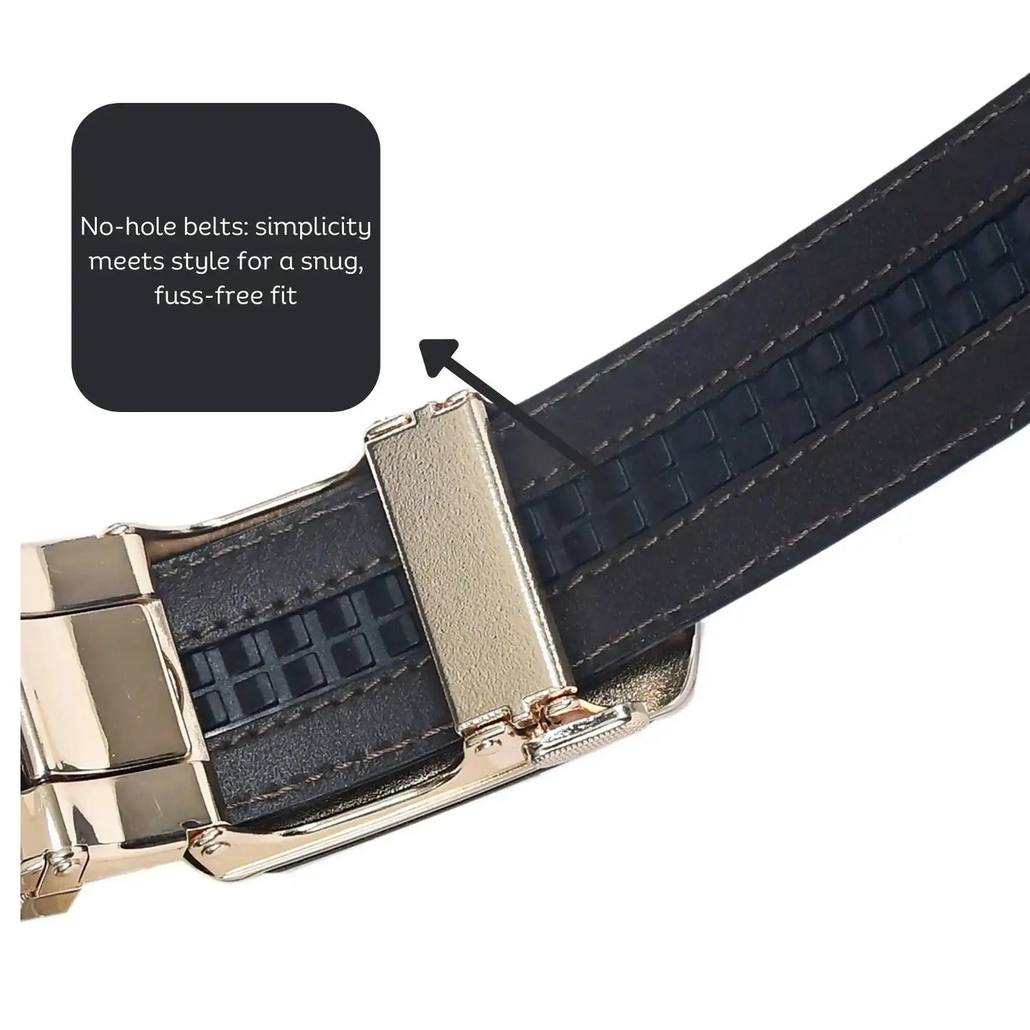 Top Notch: Adjustable Leather Belt - Fits Up to 44" Waist, Magnetic Buckle, Auto-Lock Colour Tan (TP0062)