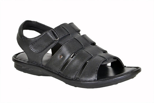 TLP Genuine Leather Sandals for Men Colour - Black TLP International