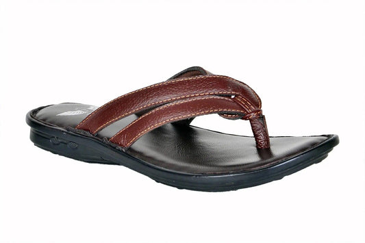 TLP Genuine Leather Slippers for Men Dual Colour – Black and Brown TLP International