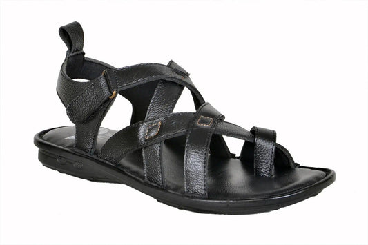 TLP Genuine Leather Sandals for Men Colour – Black TLP International