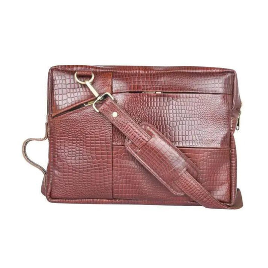 ARDAN Genuine Leather 14 Inch Laptop Bag for Men, Sleek Design Bag (LV04A) Color - Wine red Ardan Lifestyle