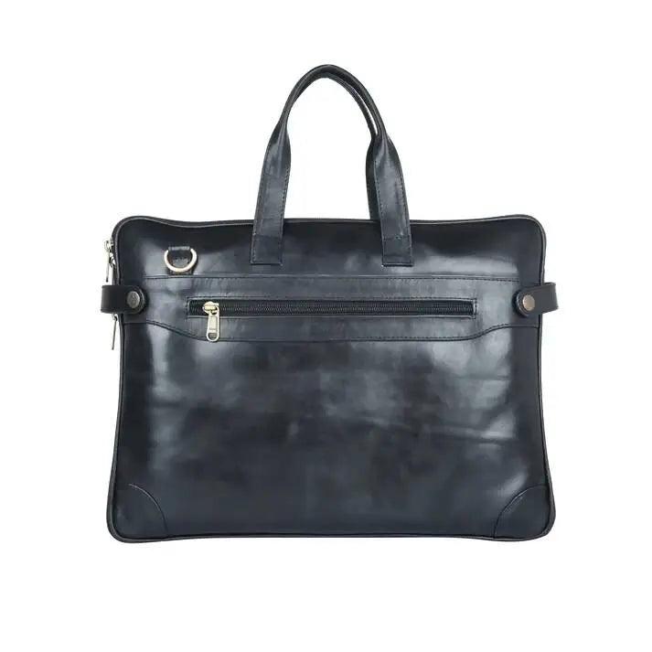 ARDAN Genuine Leather 15.6 Inch Laptop Bag for Men, Sleek Design Bag (LV01B) (Color - Black) Ardan Lifestyle