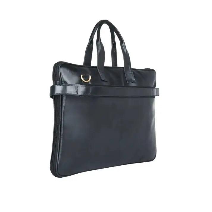 ARDAN Genuine Leather 15.6 Inch Laptop Bag for Men, Sleek Design Bag (LV01B) (Color - Black) Ardan Lifestyle
