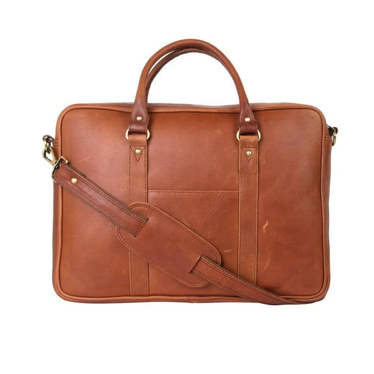 ARDAN Genuine Leather 15.6 Inch Laptop Bag for Men, Sleek Design Bag (LV03A) Color - Brown Ardan Lifestyle