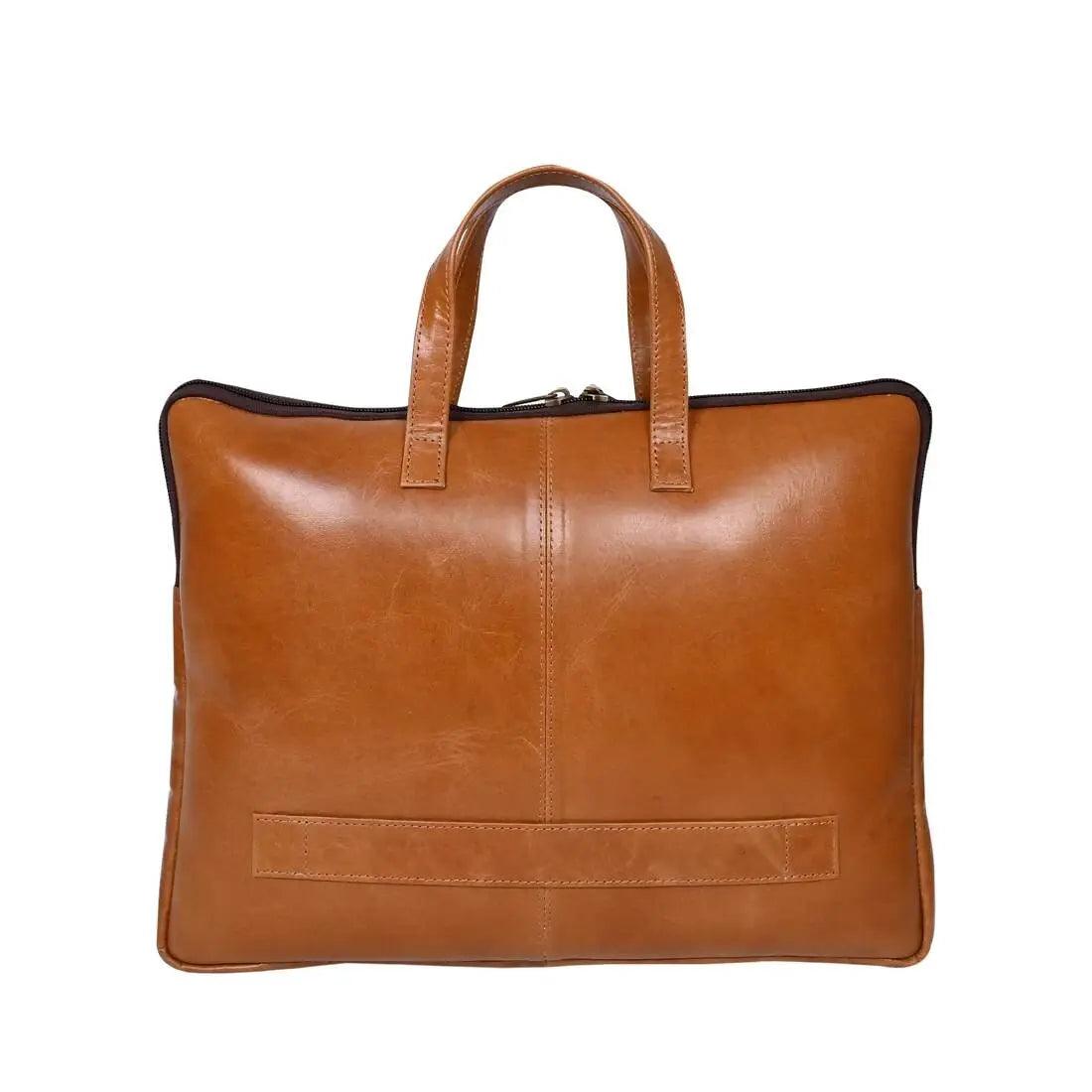 ARDAN Genuine Leather 15Inch Laptop Bag for Men(AL11A), Sleek Design Bag Color - TAN Ardan Lifestyle