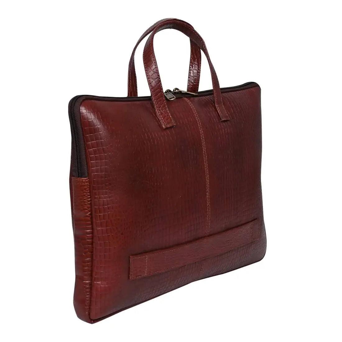 ARDAN Genuine Leather 15Inch Laptop Bag for Men, Sleek Design Bag(AL11B) Color - Wine red Ardan Lifestyle