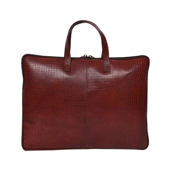 ARDAN Genuine Leather 15Inch Laptop Bag for Men, Sleek Design Bag(AL11B) Color - Wine red Ardan Lifestyle
