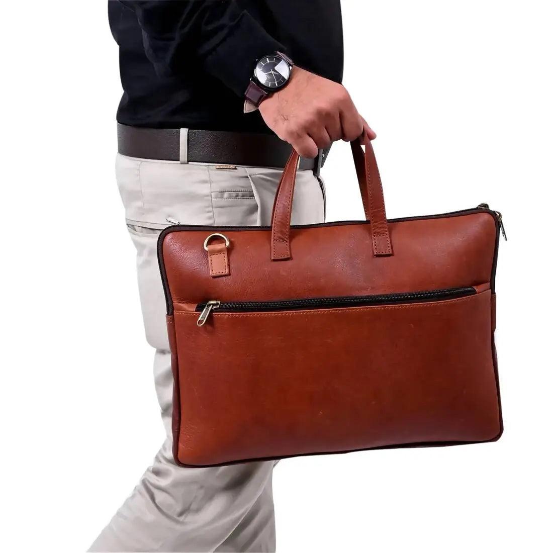 ARDAN Genuine Leather 15Inch Laptop Bag for Men, Sleek Design Office Bag (AL12A) Ardan Lifestyle