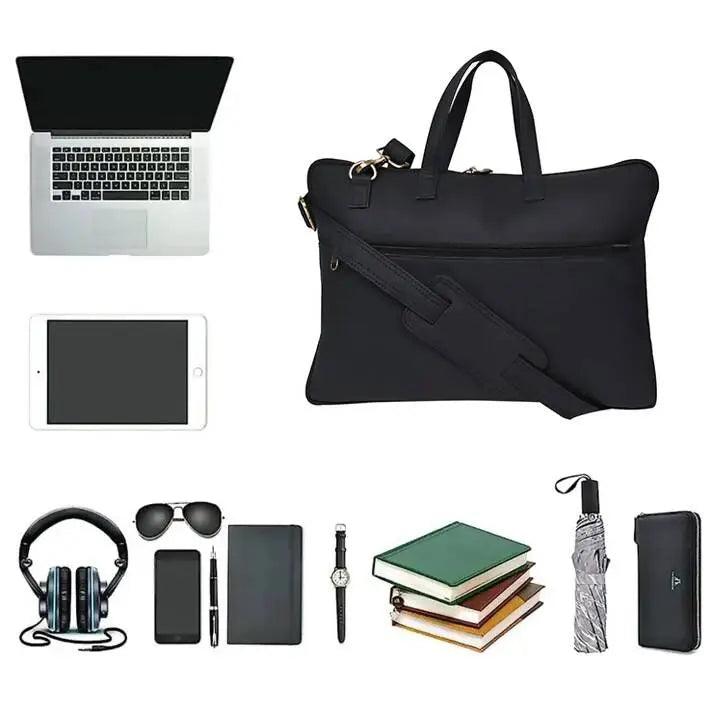 ARDAN Genuine Leather 15Inch Laptop Bag for Men, Sleek Design Office Bag (AL12E)(Black Color) Ardan Lifestyle