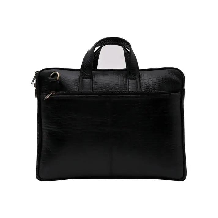 ARDAN Genuine Leather 15Inch Laptop Bag for Men, Sleek Design Office Bag(AL13B) (Black Textured) Ardan Lifestyle