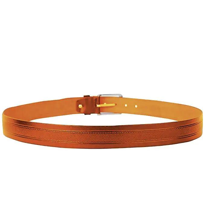 Flyer Leather Belt for Men (Formal/Casual) (Colour -Tan) Buckle Adjustable Size(TAN2124) Acme International
