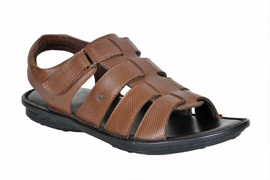 TLP Genuine Leather Sandals for Men Dual Colour – Black and Brown TLP International