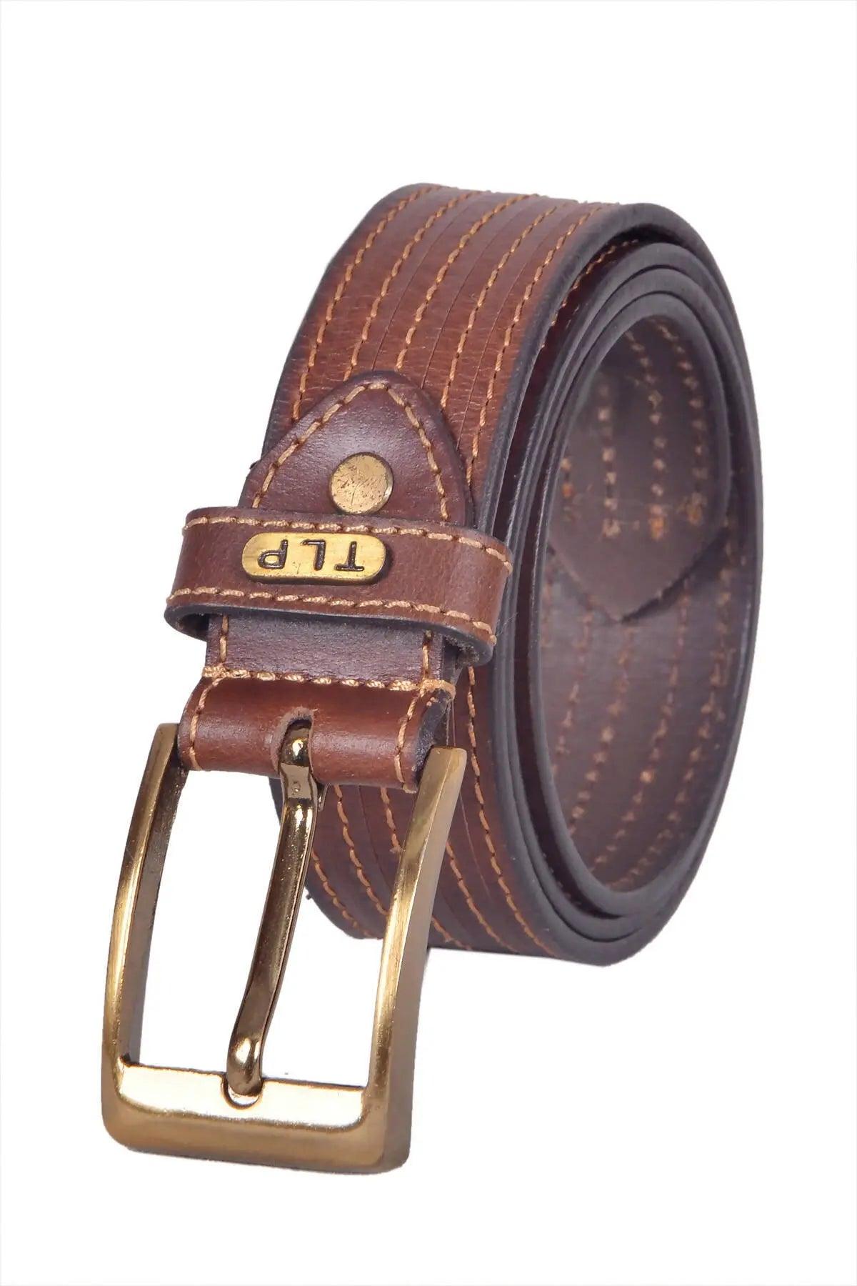 TLP GENUINE Leather Belt for Men (Colour-Brown)(BELT-10023) TLP International