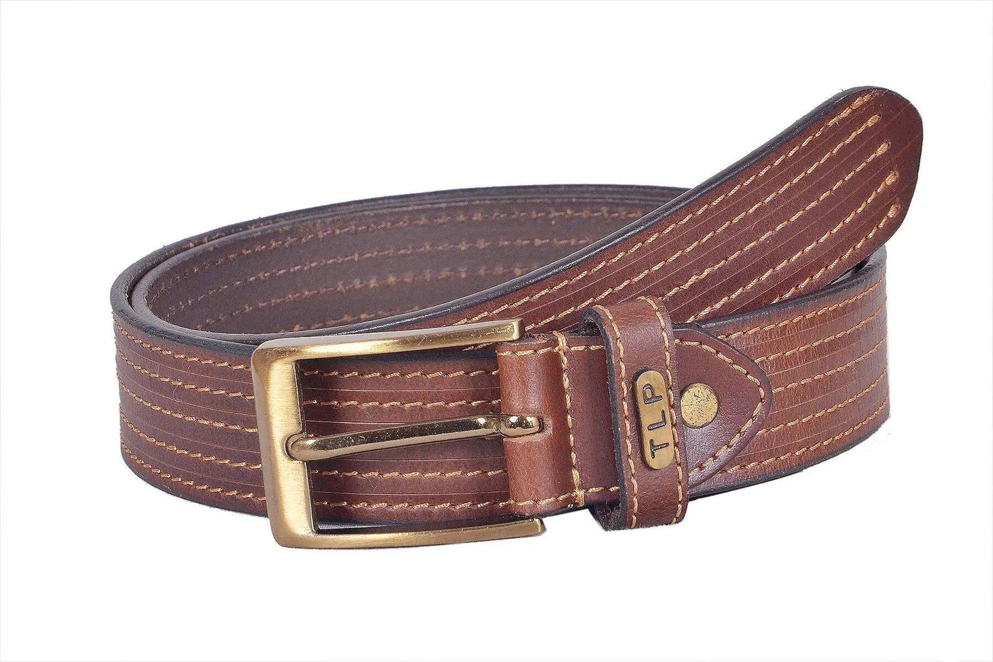 TLP GENUINE Leather Belt for Men (Colour-Brown)(BELT-10023) TLP International