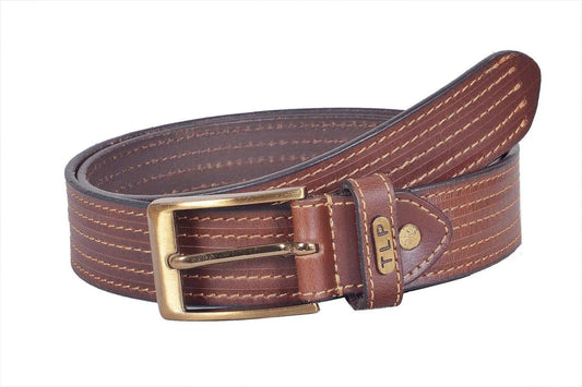 TLP GENUINE Leather Belt for Men (Colour-Brown)(BELT-10023) TLP International