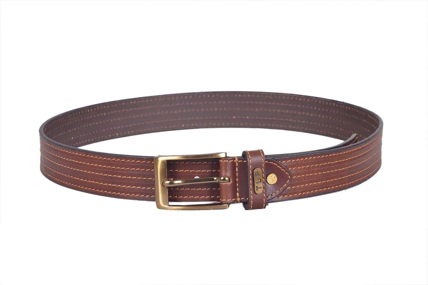 TLP GENUINE Leather Belt for Men (Colour-Brown)(BELT-10023) TLP International