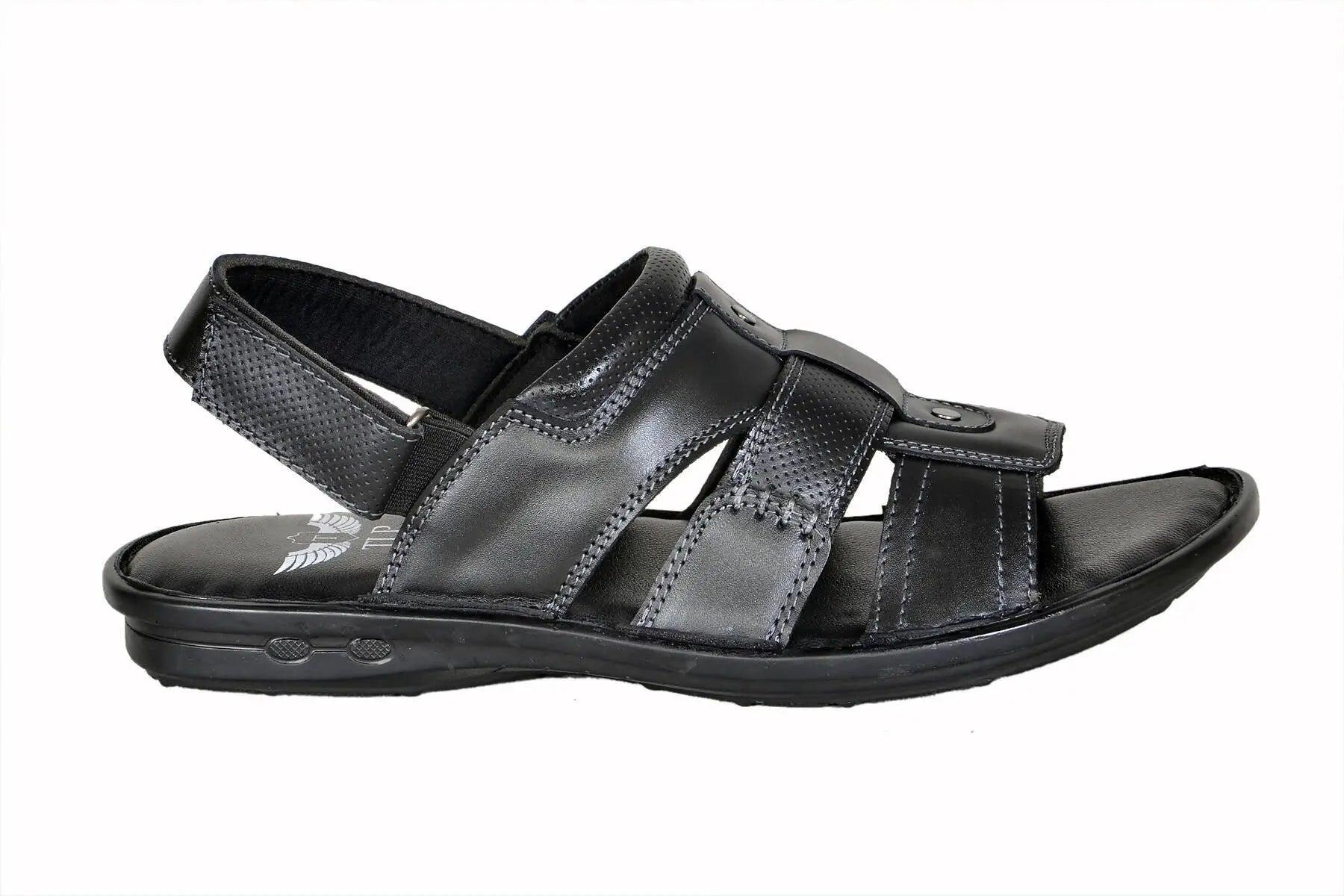 TLP Genuine Leather Sandals for Men Colour – Black TLP International